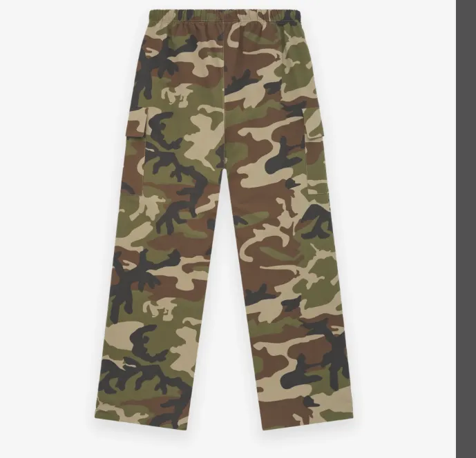 FEAR OF GOD ESSENTIALS 24FW Drawstring Woven Camouflage Work Pants Camouflage S-XL