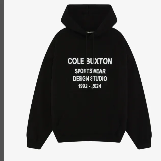 Cole Buxton Simple Slogan Letter Logo Printed Hoodie Black Flower Grey S-XL Size