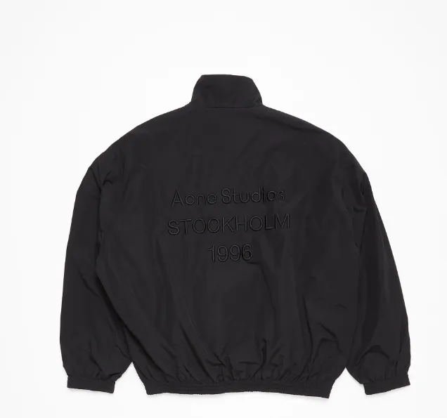 AC English letter printed windbreaker jacket gray black S-XL