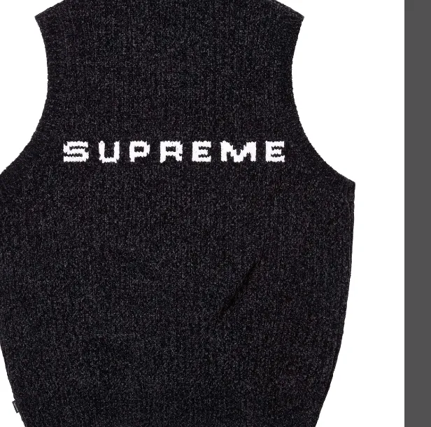 24 FW V Knitted Tank Top Black Treasure Blue S M L XL