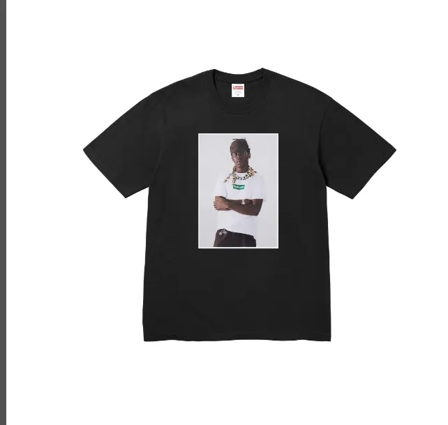 FW24 Tyler The Creator Tee Portrait Printed Round Neck Short Sleeve T Black and White S M L XL