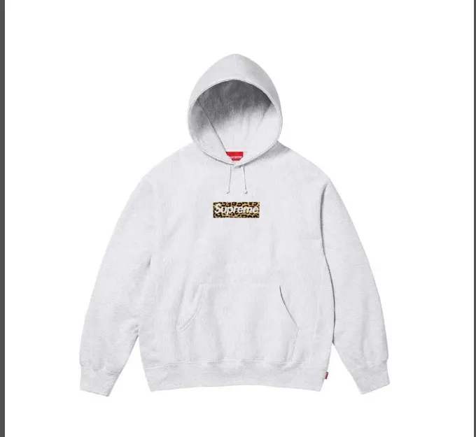 Shanghai BOX LOGO HOODED SWEAT Grey S M L XL