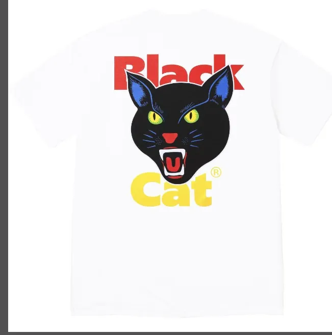 24 BLACK CAT Black Cat TEE Black and White S M L XL