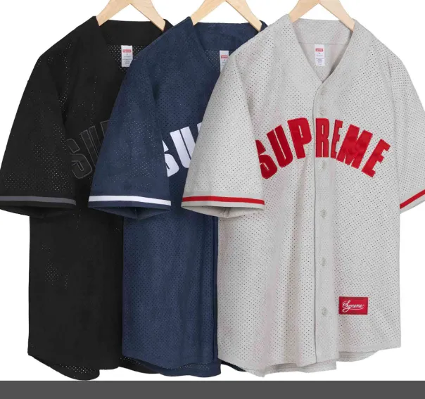 suede mesh baseball short sleeved 24SS ULTRASUDE MESH BASEBALL JERSEY