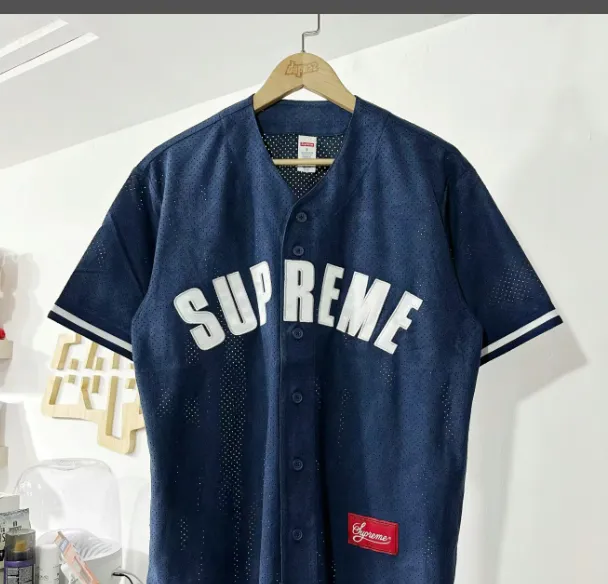 suede mesh baseball short sleeved 24SS ULTRASUDE MESH BASEBALL JERSEY