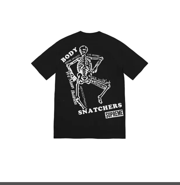 SS23 BODY SNATCHERS TEE Back Skull Print Black and White S M L XL