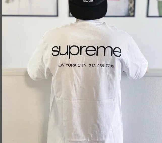 23FW NYC Tee Store Information Short sleeved Black and White S M L XL