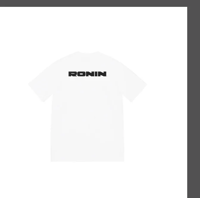 23SS RONIN TEE Ronin Marvel Animated Movie Co branded Character T-shirt Black and White S M L XL