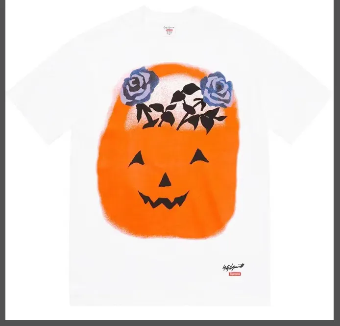 22FW Yohji Yamamoto Pumpkin Tee, Yohji Yamamoto Pumpkin Short sleeved Black and White S M L XL