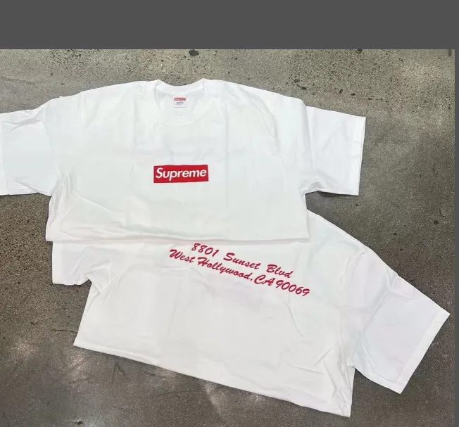 23SS LA Los Angeles Opening Limited Edition Bogo Box Logo White S M L XL