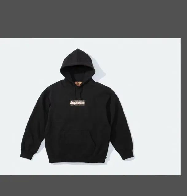 22SS Box Logo Bogo Hoodie Black Grey S M L XL