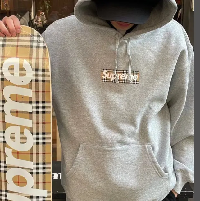 22SS Box Logo Bogo Hoodie Black Grey S M L XL