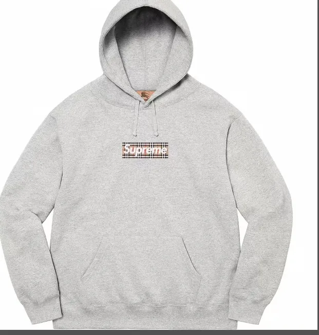 22SS Box Logo Bogo Hoodie Black Grey S M L XL