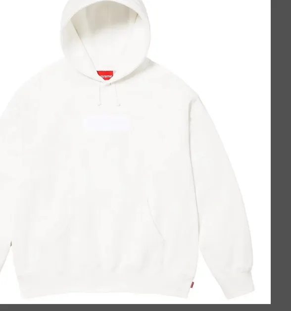 23Fw Box Logo Hooded Light Flower Grey Black White Red S M L XL