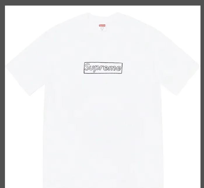 21SS KAWS Chalk Logo Tee Chalk Bogo Short sleeved T-shirt Black and White S M L XL