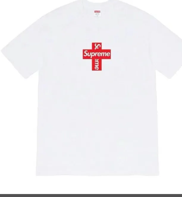 CROSS BOX LOGO Short sleeved T-shirt Black White S M L XL