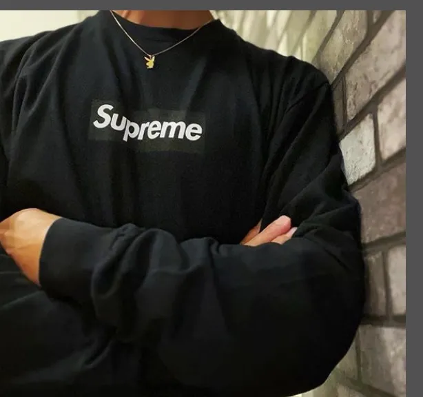 BOX LOGO TEE Long Sleeve Black, White S M L XL