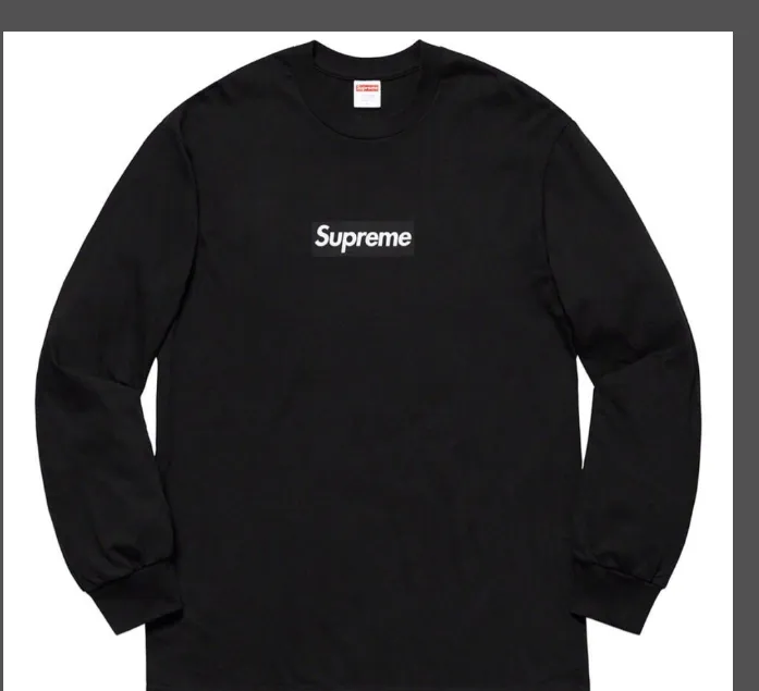 BOX LOGO TEE Long Sleeve Black, White S M L XL