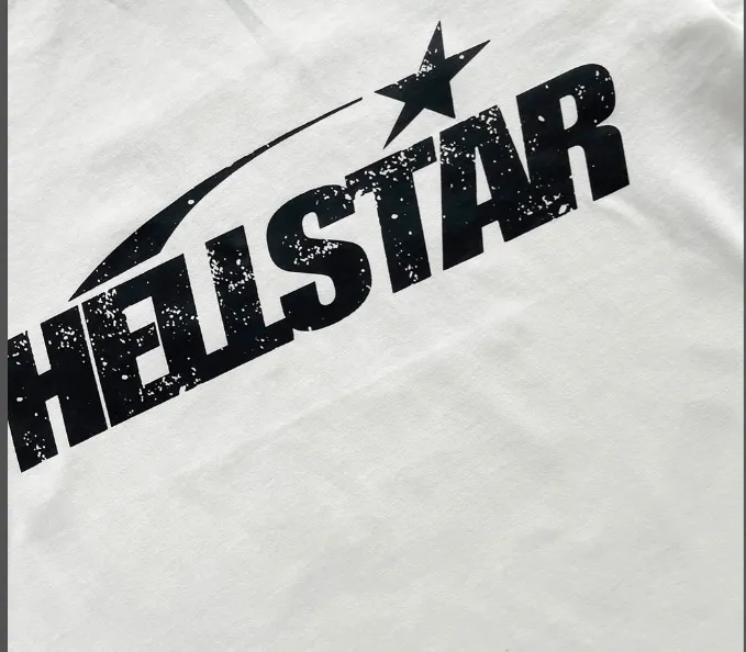 HELLSTAR STUDIOS unisex large logo pure cotton short sleeved T-shirt white