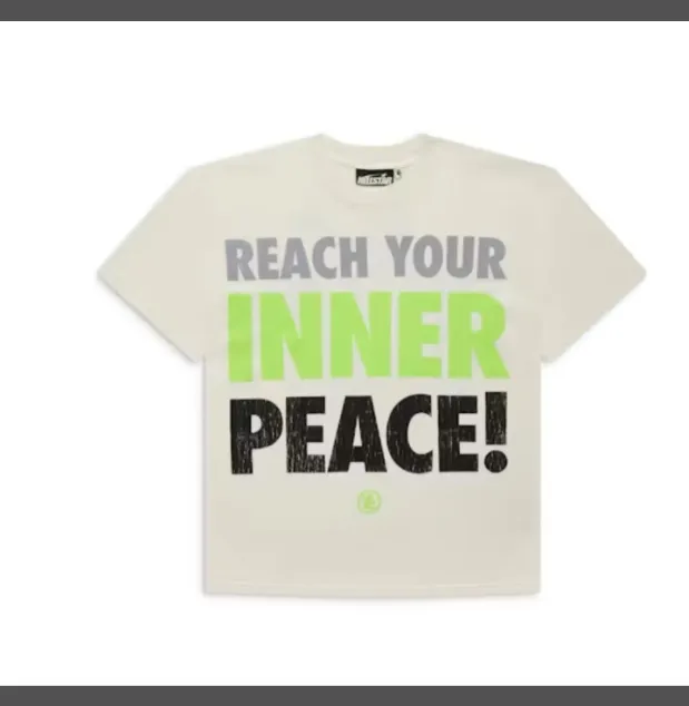 Hellstar Studios Inner Peace tee casual pure cotton short sleeved T-shirt in white and black