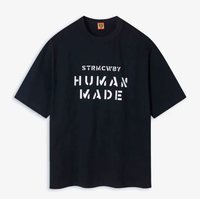 HUMAN MADE 24fw GRAPH T-SHIRT Retro LOGO English Duck Printed Cylinder Bamboo Cotton Short Sleeve T-shirt