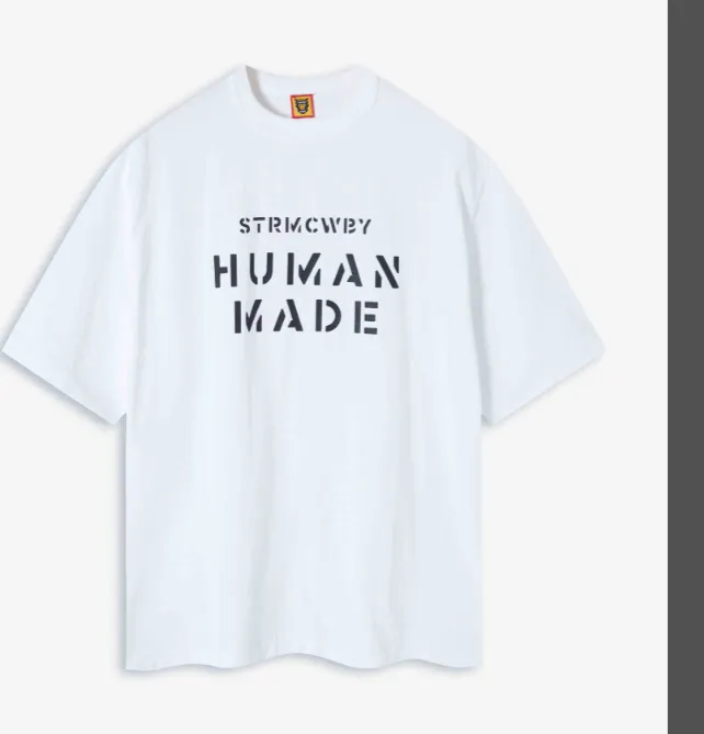 HUMAN MADE 24fw GRAPH T-SHIRT Retro LOGO English Duck Printed Cylinder Bamboo Cotton Short Sleeve T-shirt