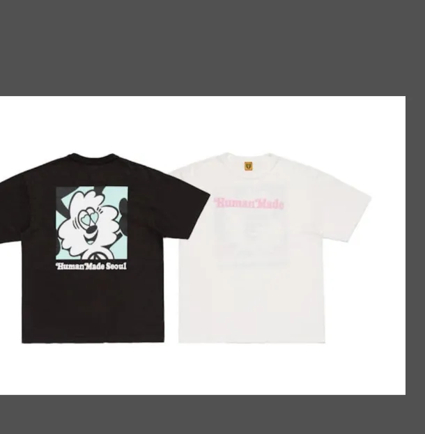 bulletproof youth group Zheng Haoxi's same style HUMAN MADE OFFLINE STORE POOL VERDY T-SHIRT Seoul opening limited edition English cartoon printed short sleeved t-shirt