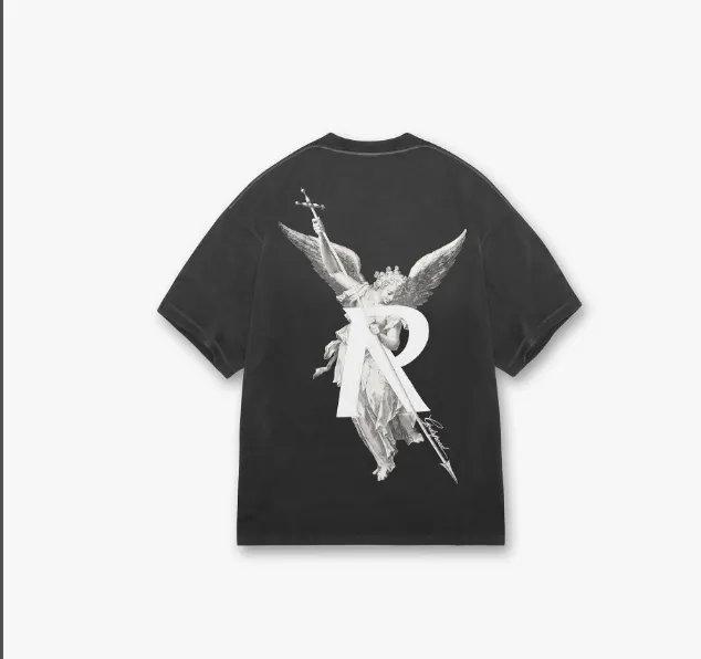 REPRESENT ARCHANGEL T-SHIRT Religious Theme Angel English Big R Printed Laundry Short Sleeve T-shirt