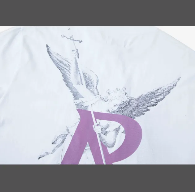 REPRESENT ARCHANGEL T-SHIRT Religious Theme Angel English Big R Printed Laundry Short Sleeve T-shirt