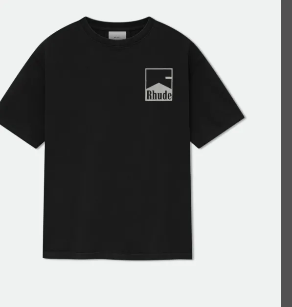 RHUDE Retro Marlboro Logo Printed Slogan Short Sleeve T-shirt Black White S-XL Size