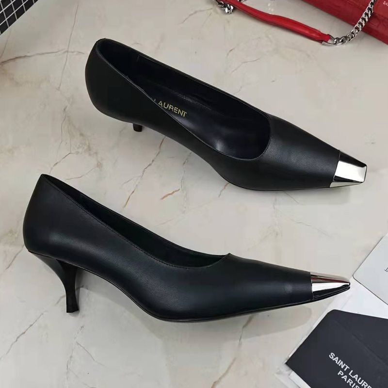 Saint Laurent Blade Pumps Women Smooth Leather Black