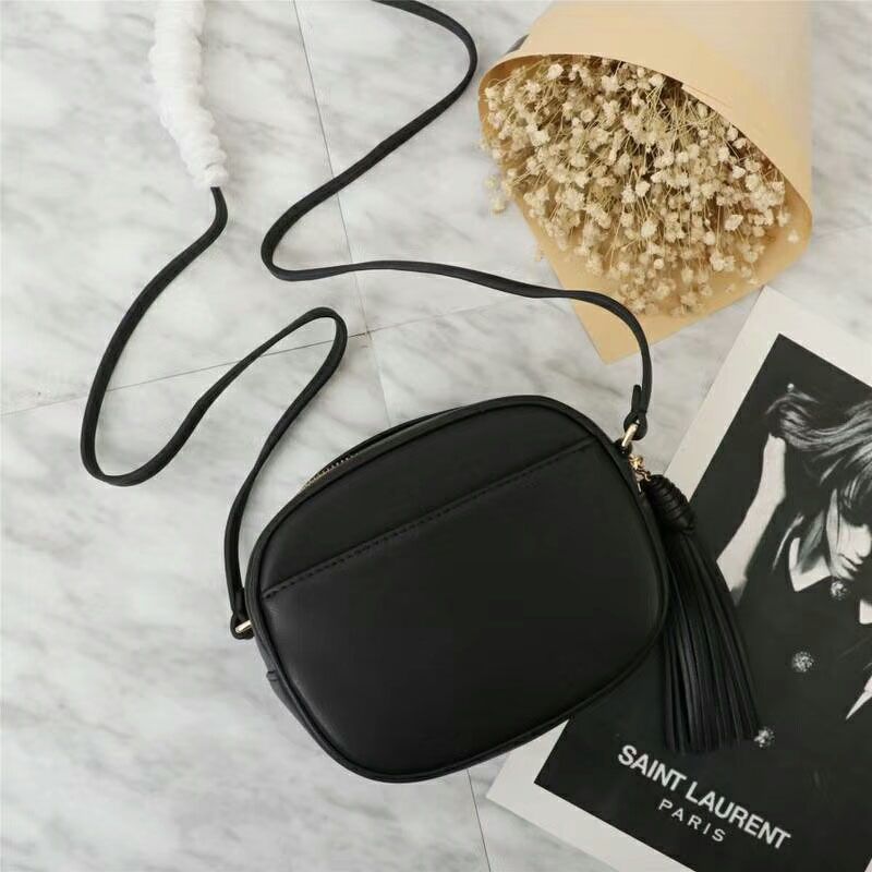 Saint Laurent Blogger Bag In Leather Black Gold