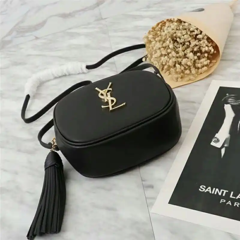 Cheap Saint Laurent Blogger Bag In Leather Black Gold