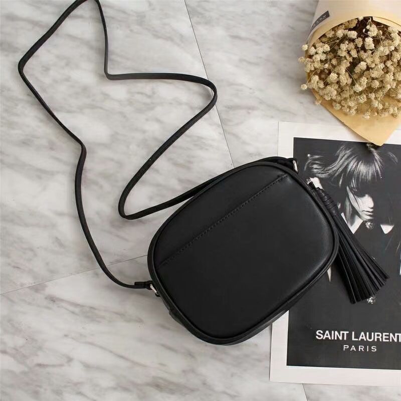 Saint Laurent Blogger Bag In Leather Black Silver