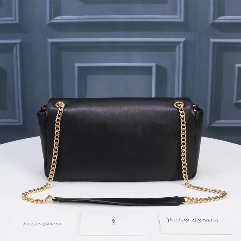 Cheap Saint Laurent Calypso Bag In Plunged Lambskin Black Gold