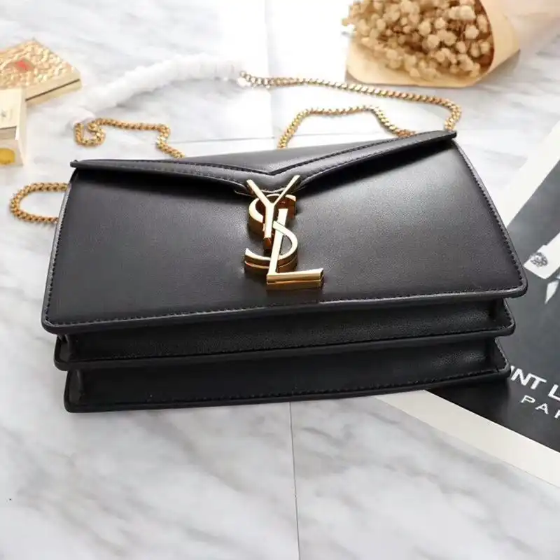 Cheap Saint Laurent Cassandra Clasp Bag In Smooth Leather Black Gold