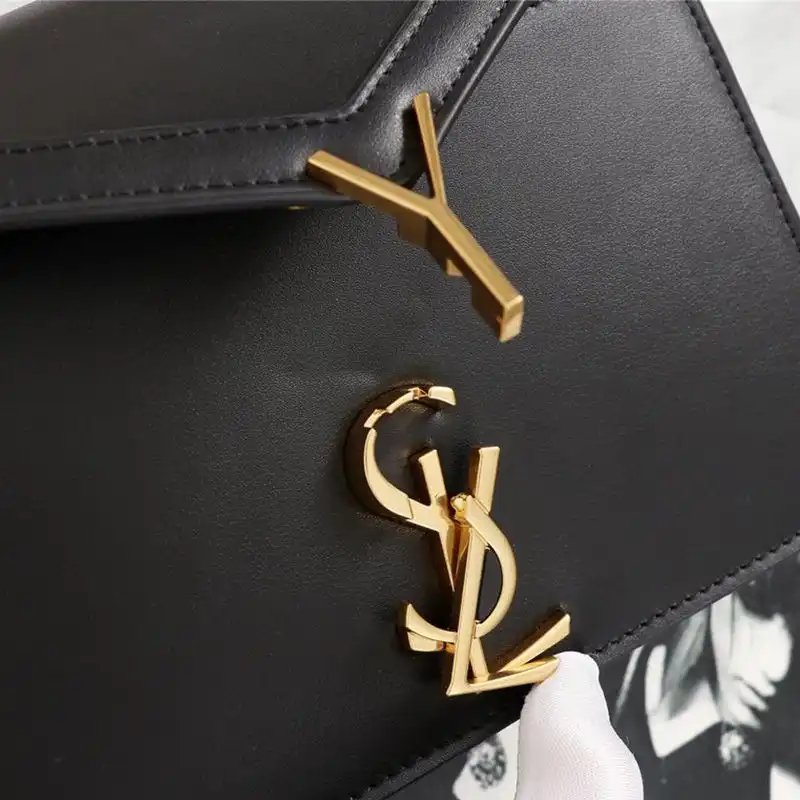 Cheap Saint Laurent Cassandra Clasp Bag In Smooth Leather Black Gold