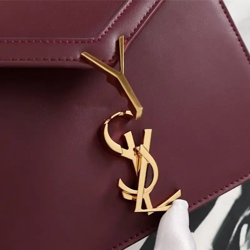 Cheap Saint Laurent Cassandra Clasp Bag In Smooth Leather Burgundy Gold