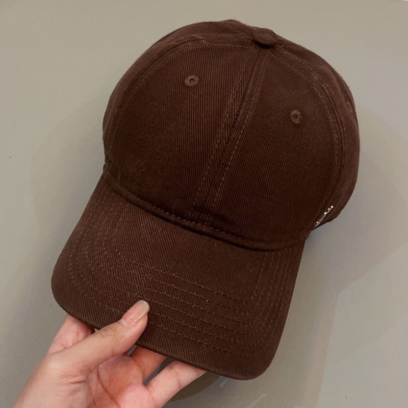 Saint Laurent Cassandre Baseball Cap In Canvas Brown