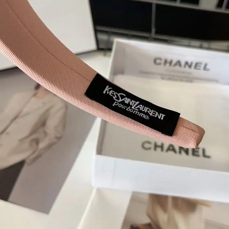 CHEAP Saint Laurent Cassandre Headband In Cotton Cloth Pink