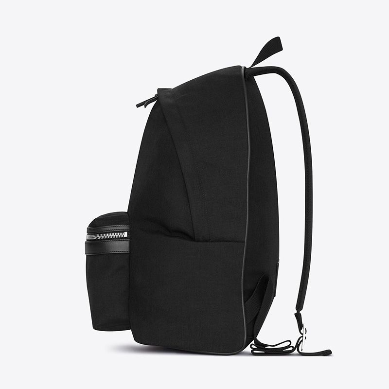 Saint Laurent City Backpack In Canvas Black