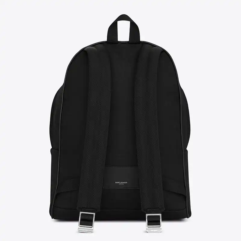 Cheap Saint Laurent City Backpack In Canvas Black