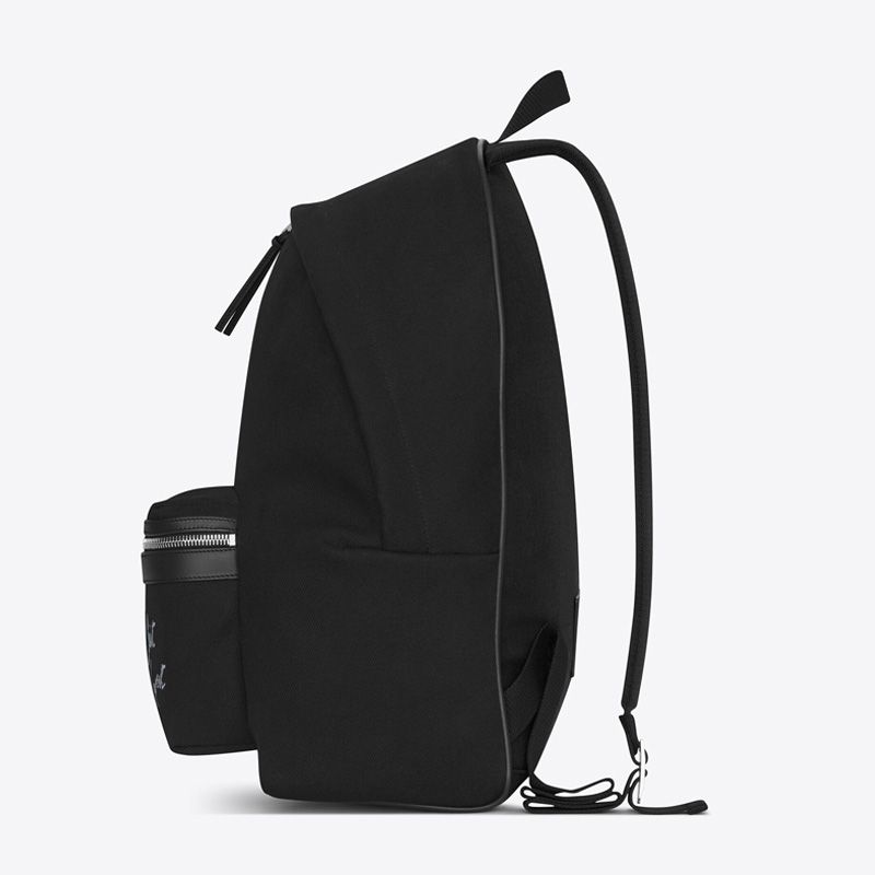 Saint Laurent City Backpack In Logo Signature Canvas Black