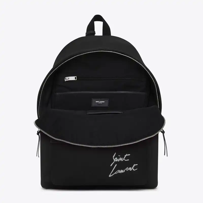 Cheap Saint Laurent City Backpack In Logo Signature Canvas Black