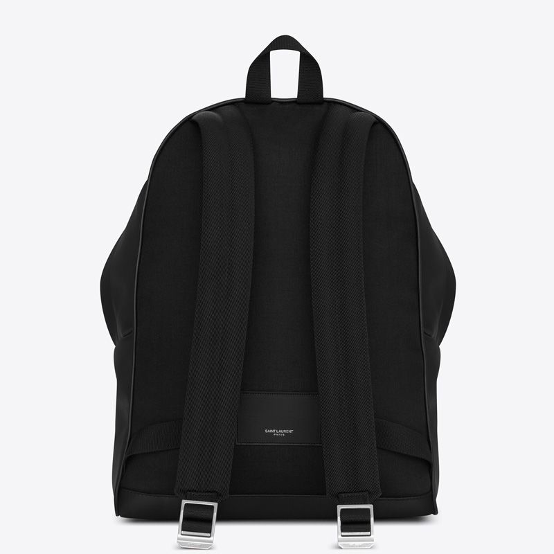 Saint Laurent City Backpack In Matte Leather Black