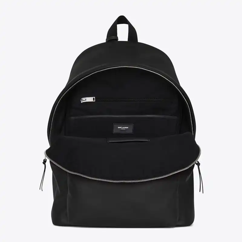 Cheap Saint Laurent City Backpack In Matte Leather Black