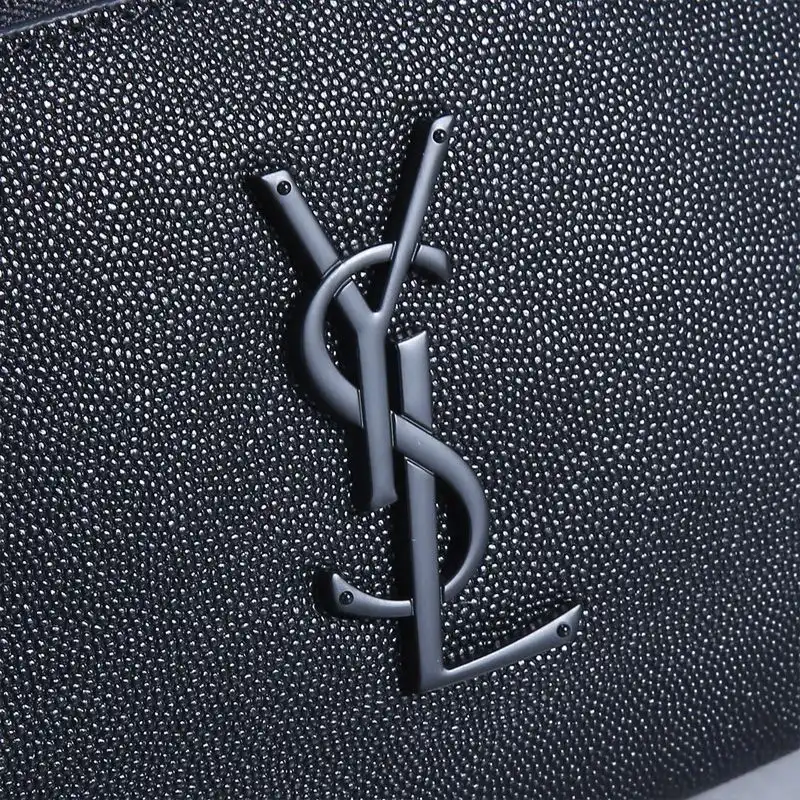 Cheap Saint Laurent Classic Monogram Belt Bag In Textured Leather Black