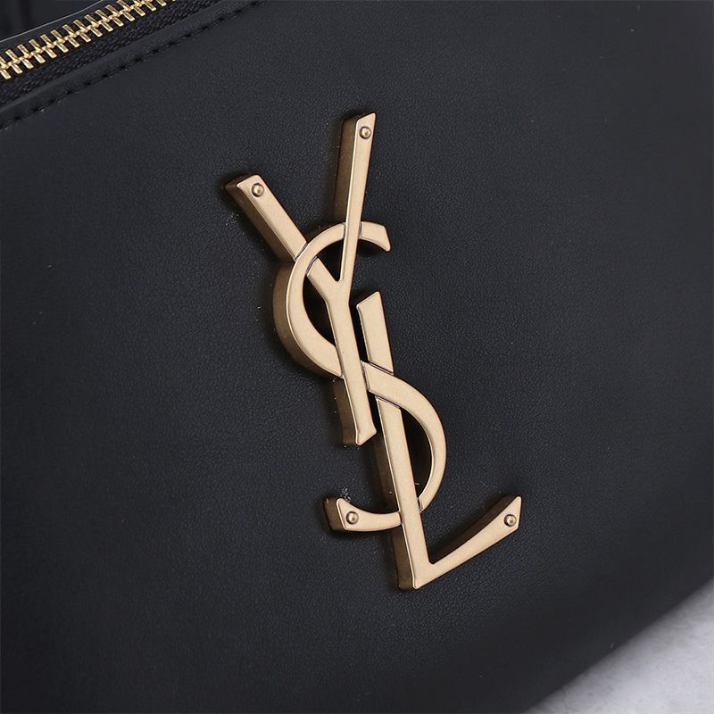 Saint Laurent Classic Monogram Belt Bag In Lambskin Black Gold