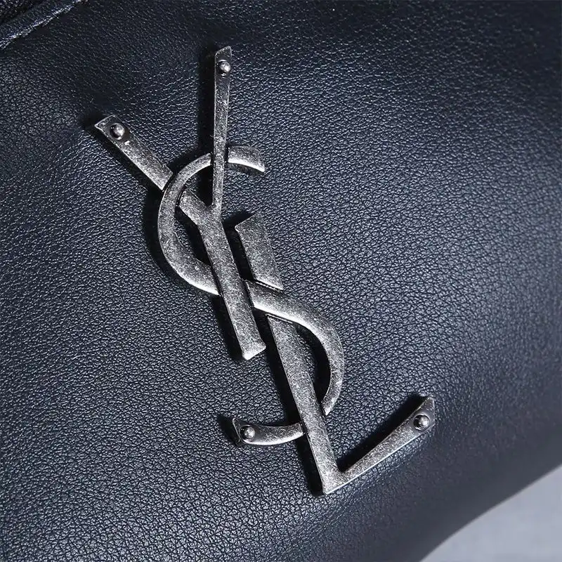 Cheap Saint Laurent Classic Monogram Belt Bag In Lambskin Black Silver