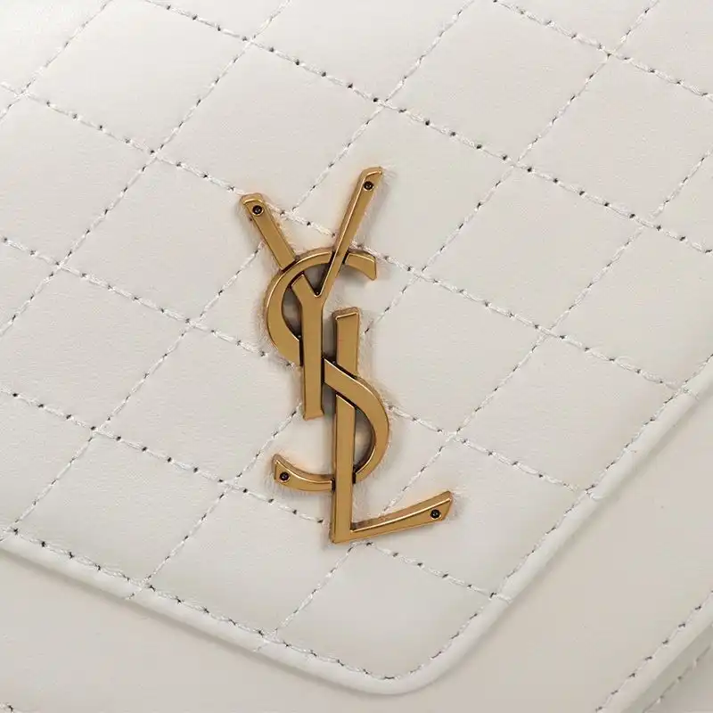 Cheap Saint Laurent Gaby Satchel In Quilted Lambskin White